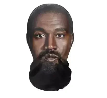 Cosplay Headwear Hip Hop Fashion Hood Hat Headgear New 3D Printed Kanye Mask Elastic Mesh Halloween Decor Full Face Mask Unisex