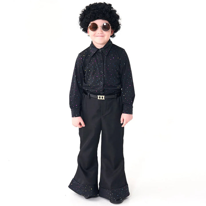 Kids’ 70s Disco Sequin Costume – Retro Hippie Singer Outfit for Halloween, Parties & Stage Performances"
✨ Shine under the spotlight with this dazzling 70s disco costume for kids! Featuring sparkling sequins and a retro hippie vibe🕺🏼