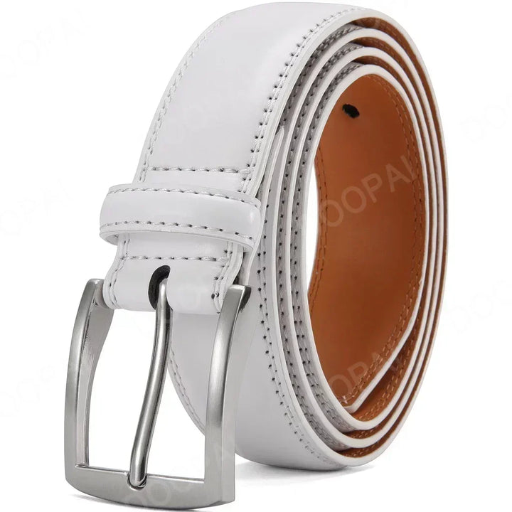 Men Belts High Quality Leather LONG Large Pin Buckle Metal Automatic Buckle Male Belts Strap Male
