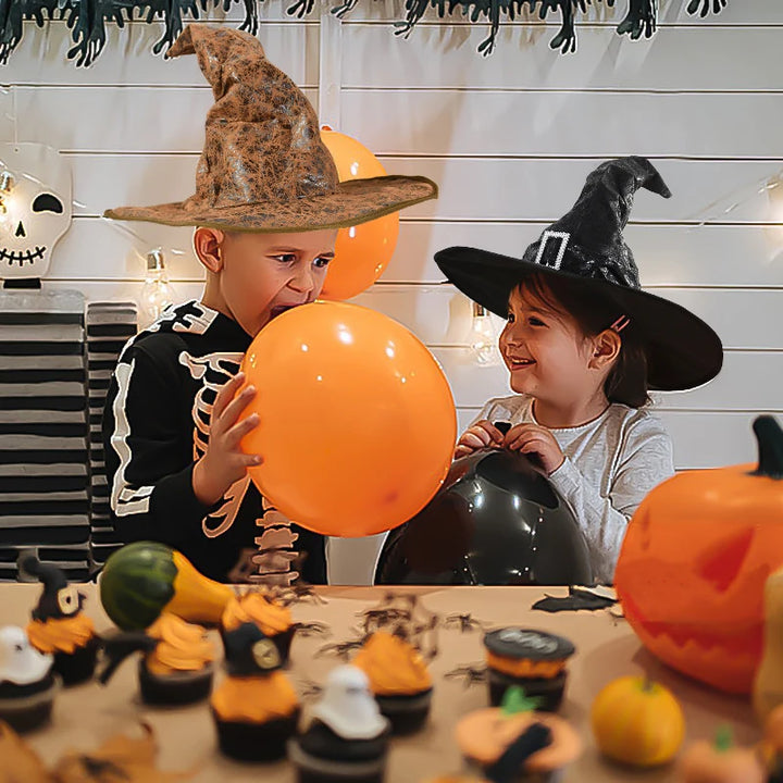 Halloween Witch Wizard Black Hat Party Cosplay Costume Headgear Devil Cap Prop Halloween Party Decoration Supplies For Women Men
