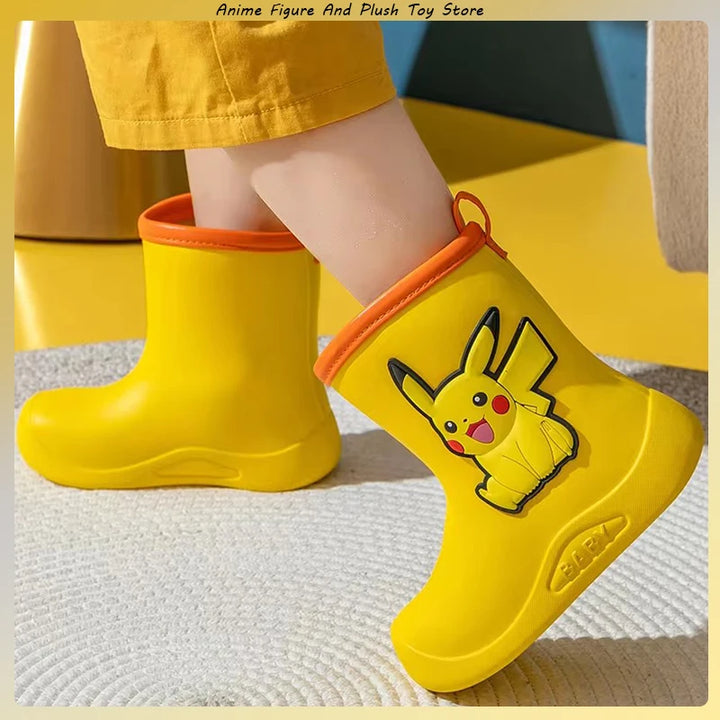 Pokemon Pikachu Pink Rubber Boots for Kids Waterproof Shoes Infant Rain Boots Girls Child Rain Boot Kid Baby Kids' Rainboots Boy