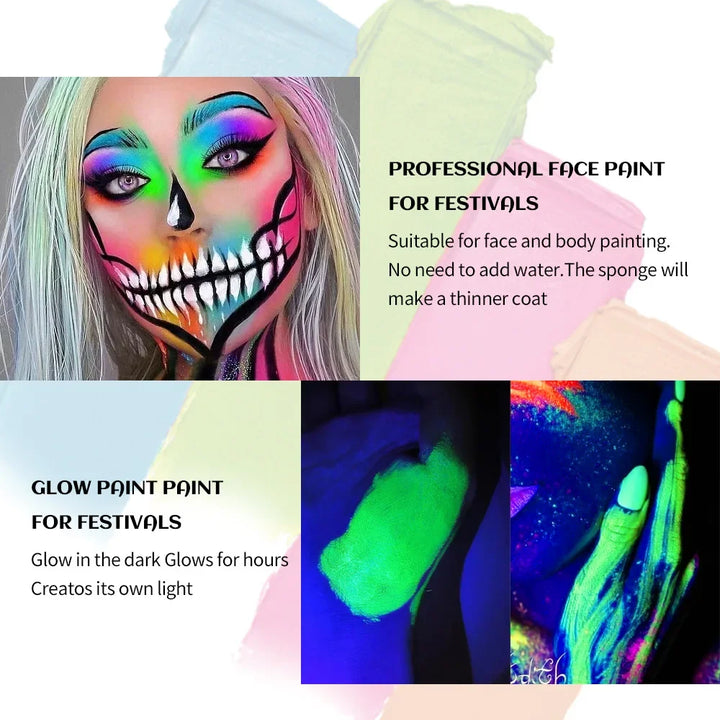 8 Colors Halloween Makeup Body Face Paint Make Up Kids Face Cosmetics Party Make Up Paint Professional Faces Durable Gadgets