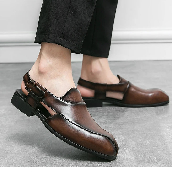 Men Minimalist Slingback Dress Shoes Business Office Dress Shoes