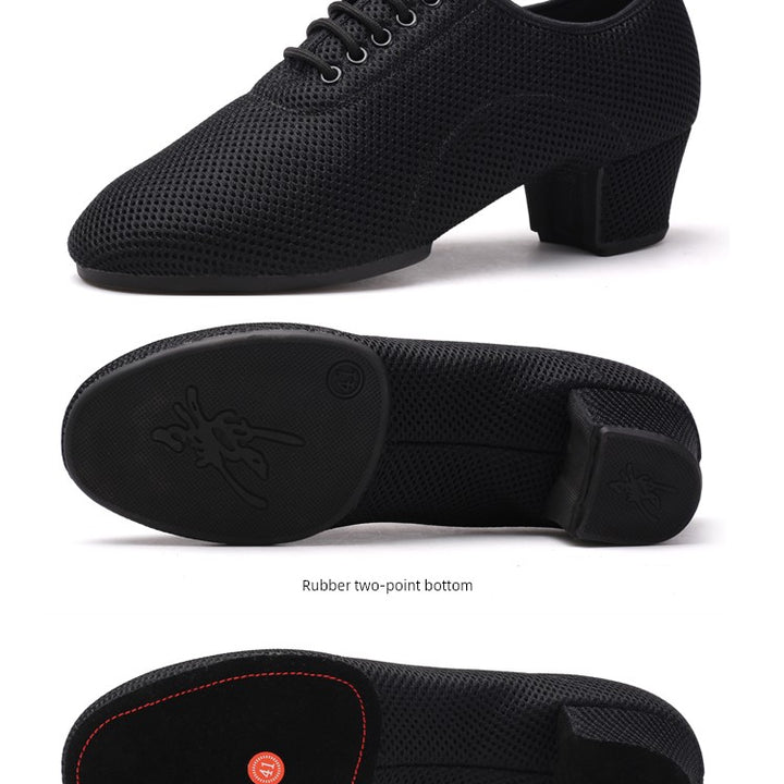 Dance Qingyun Men Flyknit Net Dancing Shoes Latin Dance Shoes Ballroom Dance Modern Dance Square Dance Shoes Dancing Shoes Breathable