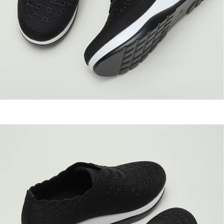 Women's Swing Sneakers Platform Wedge Slip on Casual Sports Shoes for Woman Breathable Slimming Fitness Rocking Shoes Thick Sole