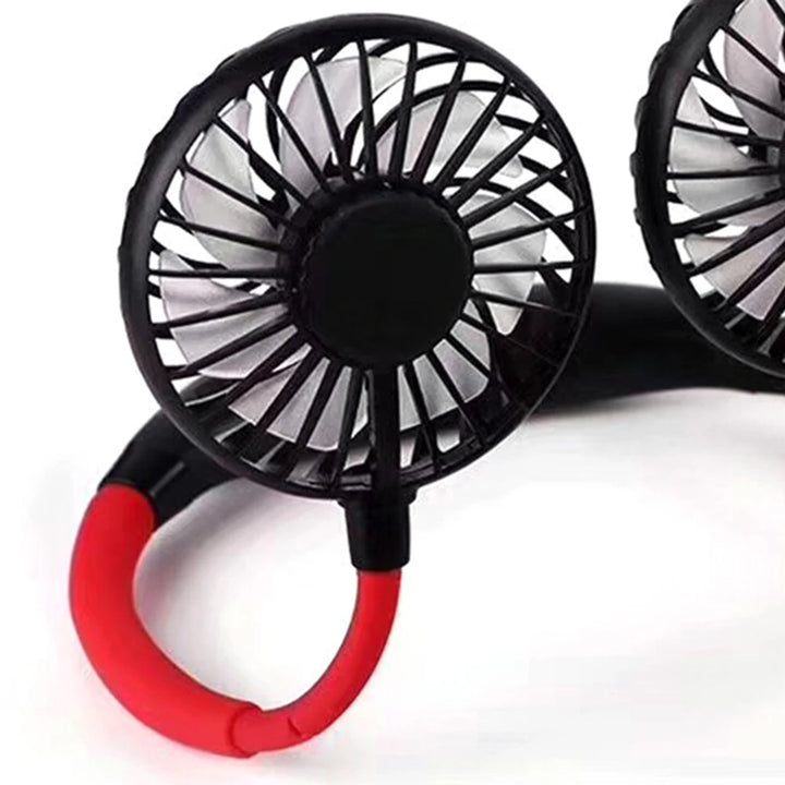 Portable Summer Sports Fans Low Noise USB Neck Cooling Fan Rechargeable Comfortable To Wear for Home School Office