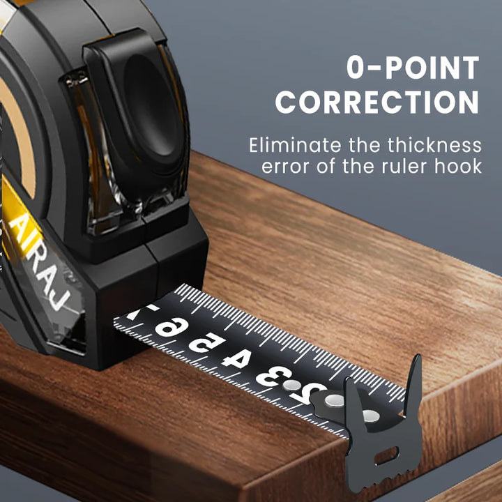 AIRAJ 3M to 10M Metric Self-Locking Tape Measure with Rubberized Coating, High - Precision Straightedge Measuring Tool Hand Tool