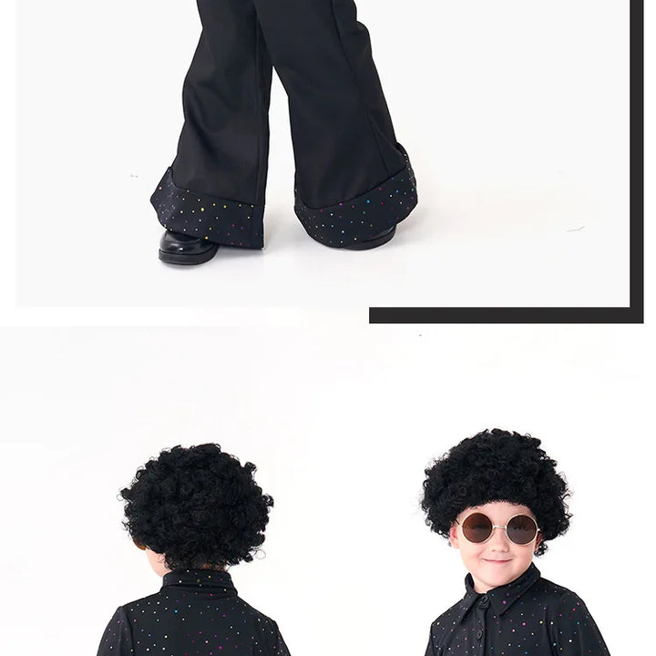 Kids’ 70s Disco Sequin Costume – Retro Hippie Singer Outfit for Halloween, Parties & Stage Performances"
✨ Shine under the spotlight with this dazzling 70s disco costume for kids! Featuring sparkling sequins and a retro hippie vibe🕺🏼