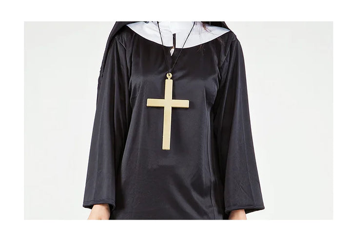 Halloween Men Priest Cosplay Costumes For Women Clothes Carnival  Nun Long Robes Religious Catholic Church Clothing Missionary