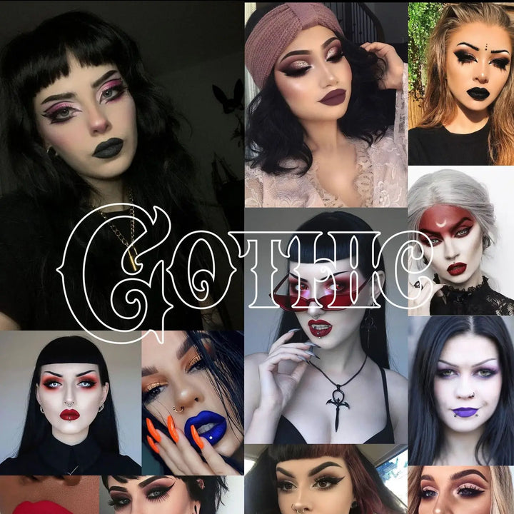 Halloween Black Purple Lip Gloss 4 Piece Set Matte Long Lasting Vampire Lip Tint Cosplay Makeup Non Stick Lipstick