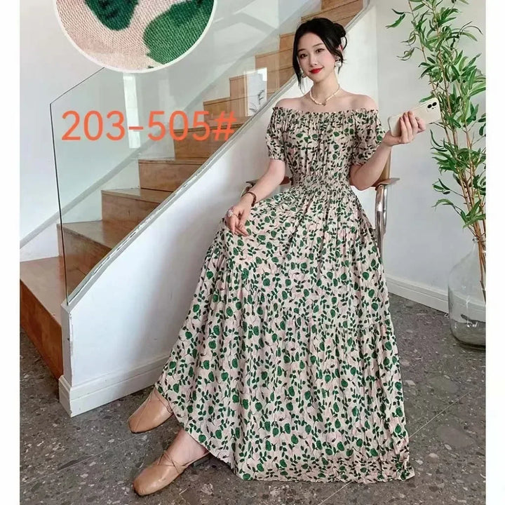 Vestidos Para Mujer Maxi Long Dress native stamps Bohemian Boho Cotton Floral Vintage casual.