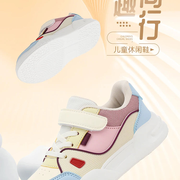 Kids Spring Sneakers Girls School Casual Shoes Outdoor Breathable Running Shoes Light Soft Tenis Pink Non-slip Children Shoes