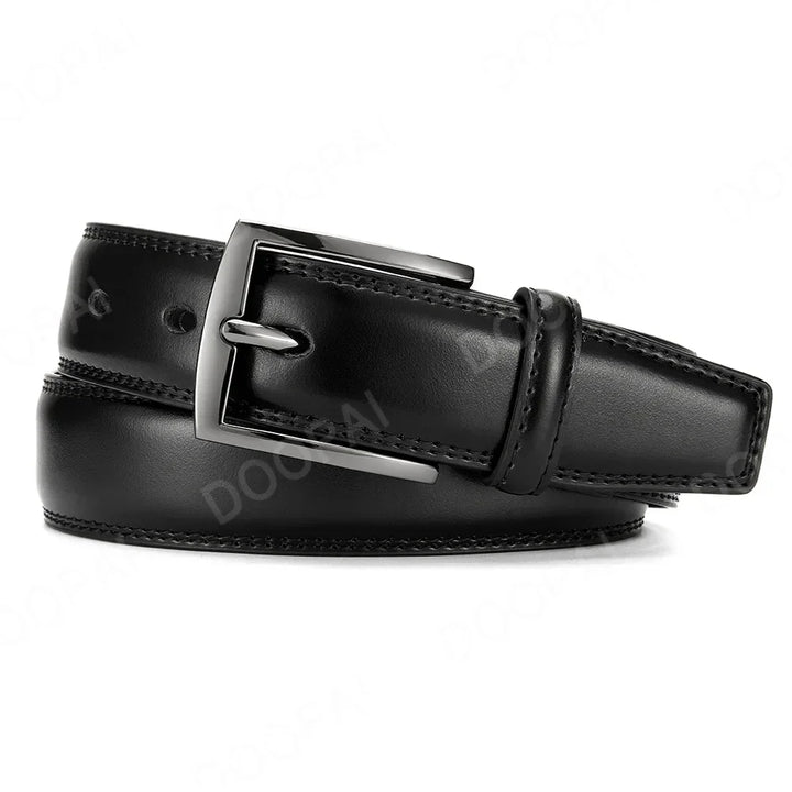 Men Belts High Quality Leather LONG Large Pin Buckle Metal Automatic Buckle Male Belts Strap Male