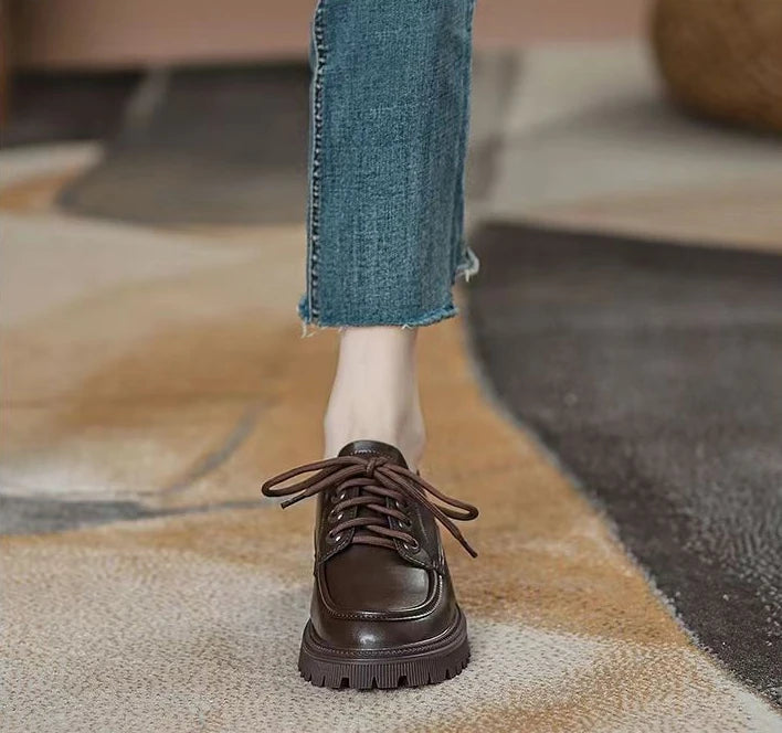 Women's Shoes With Straps Office Platform Medium Heels Ladies Pumps Loafers Lastest Casual Footwear On Sale Social Premium