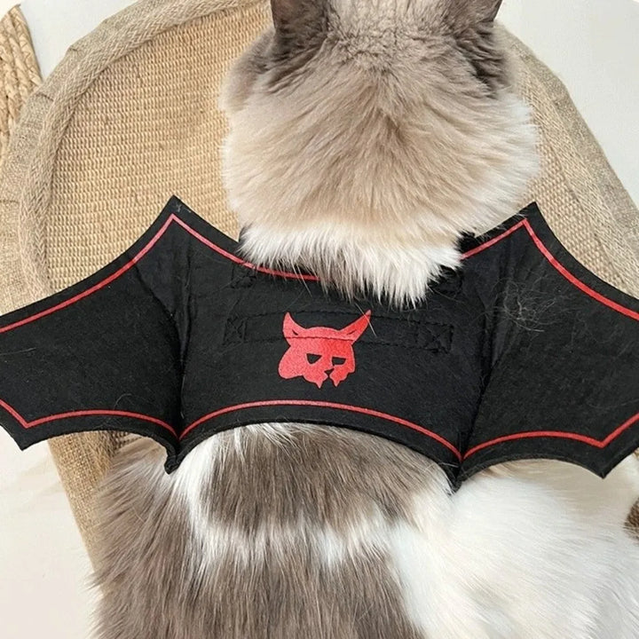 Halloween Cat Dress Up Costume Soft Adjustable Cats Bat Wing Cosplay Clothes Polyester Halloween Party Supplies Pet Supplies