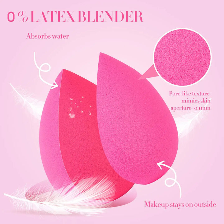 6Pcs Makeup Egg Sponge Fine Tip Flat Bottom Even Application High Resilience Beauty Egg