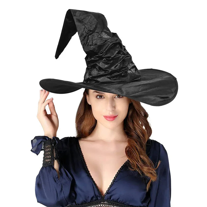 Halloween Witch Wizard Hat Party Costume Headgear Devil Cap Cosplay Props Decoration Accessories for Adult Women Men