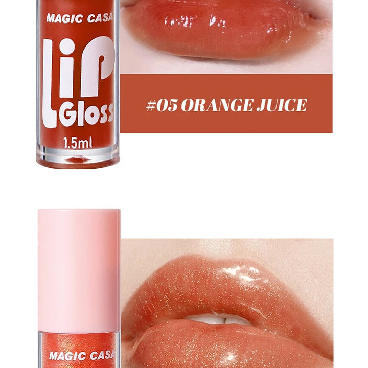 MAGIC CASA 6pcs/set Small bottle Hydrating Jelly Lip Oil long-lasting Moisturizing  smooth shimmering Lip Hydrating Liquid