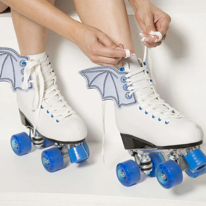 Halloween Party Bats Wings Shoes Charms Accessory Boots Bat Wings Lace Up Sport Shoes Wings DIY Skate Punk Shoe DIY Decorations