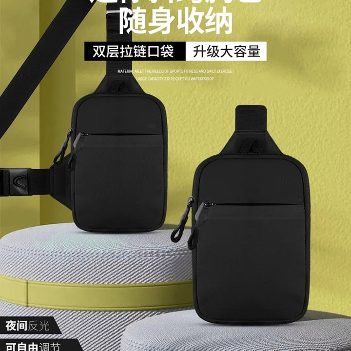New chest bag for men and women's leisure, fitness, sports, crossbody bag, chest bag, casual men's bag, large capacity bag trend
