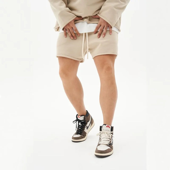 Men Shorts Casual Short Pants Ripped Cotton Gym Shorts Men Jogger Workout