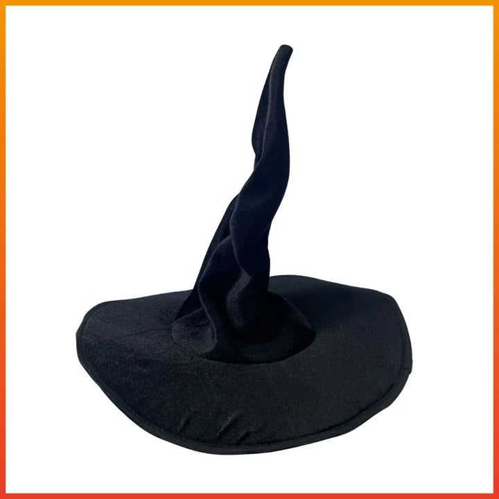 Halloween women black witch hat wizard grey hat role play Sorting Hat pointed cap with spider