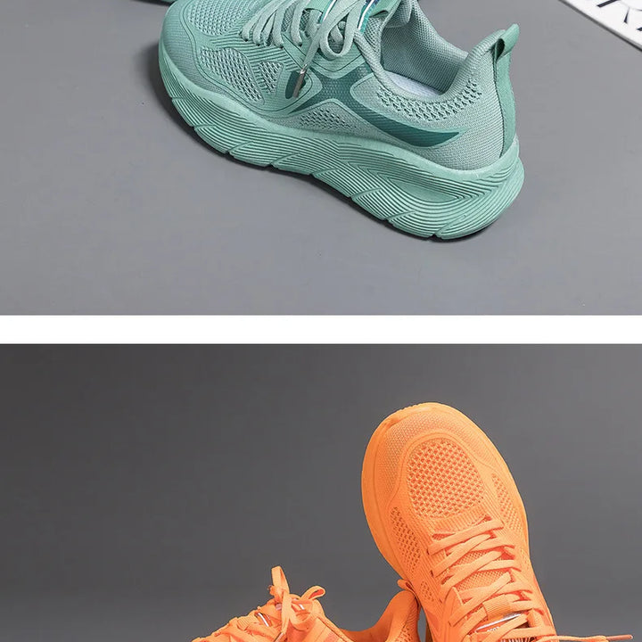 Sports Sneakers for Women Versatile Thick Soled Casual Breathable Running Shoes Soft Sole Slip-Resistant for Everyday Use