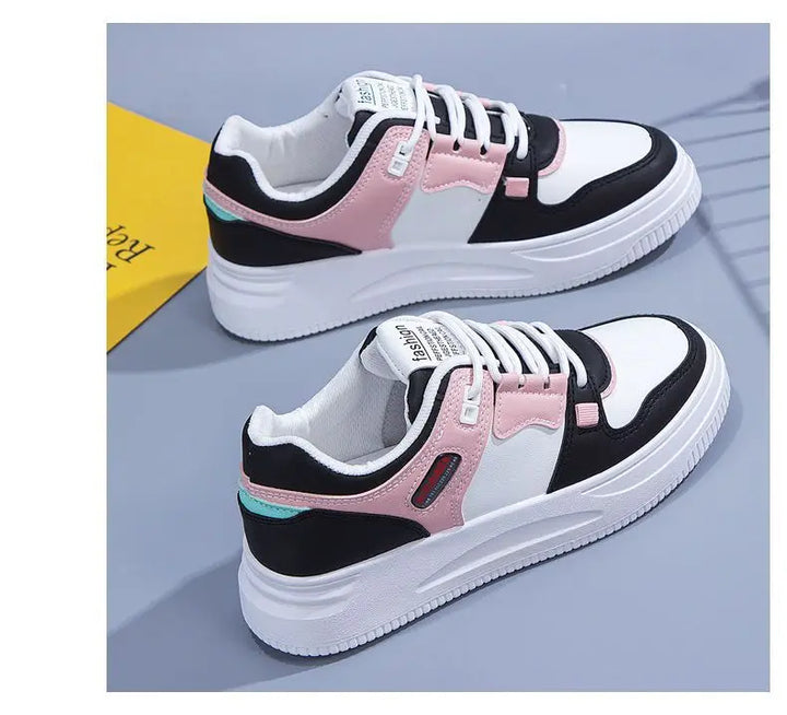 2023Women Sneakers PU Leather Women's Shoes White Platform Casual Sneaker Spring Summer Female Board Shoes Flats Ladies Trainers
