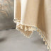 Flower Pattern Tablecloth Cotton Linen Blend Rectangular Dining Table Cover for dining Buffet Parties and Camping Decoration