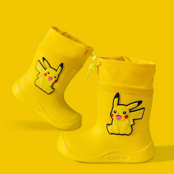 Pokemon Pikachu Pink Rubber Boots for Kids Waterproof Shoes Infant Rain Boots Girls Child Rain Boot Kid Baby Kids' Rainboots Boy