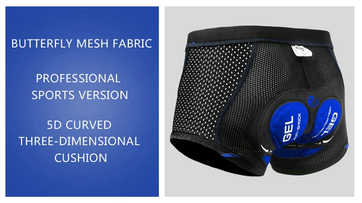 X-TIGER Cycling Shorts Breathable Mesh Cycling Underwear 5D Gel Pad Shockproof MTB Bike Shorts Men Shorts