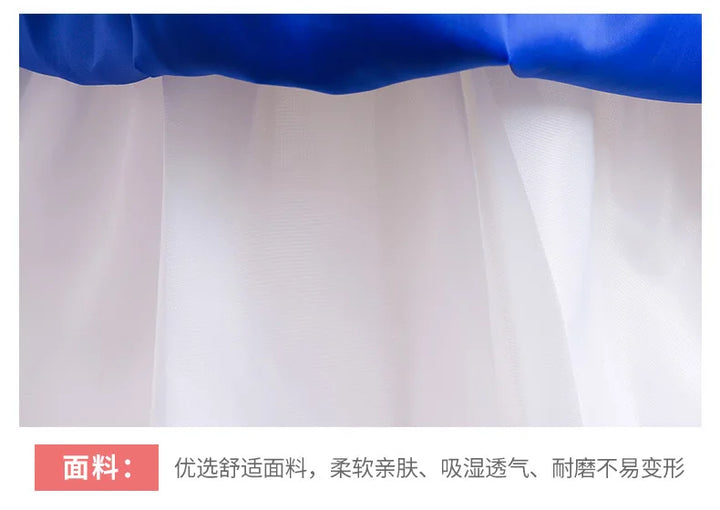 Halloween Boys Girls Children Bow Tie Ballet Skirt Denim Scarf Vest Clothes Princess Dress Toy Cartoon Role Playing Set Clothing