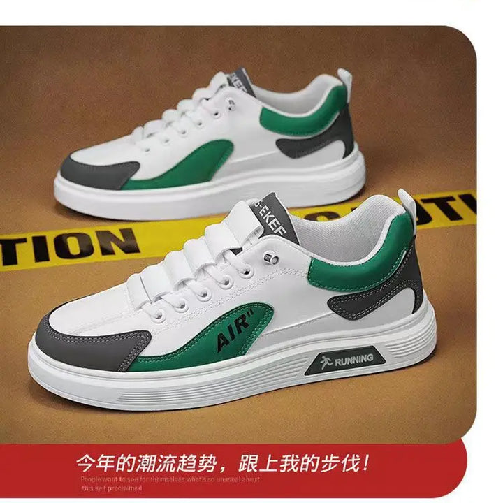 2025 new men's shoes with low top leather, fashionable and trendy running and sports, one foot men's casual shoes, trendy shoes