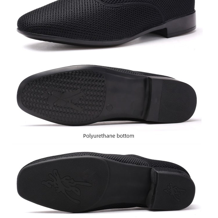 Dance Qingyun Men Flyknit Net Dancing Shoes Latin Dance Shoes Ballroom Dance Modern Dance Square Dance Shoes Dancing Shoes Breathable