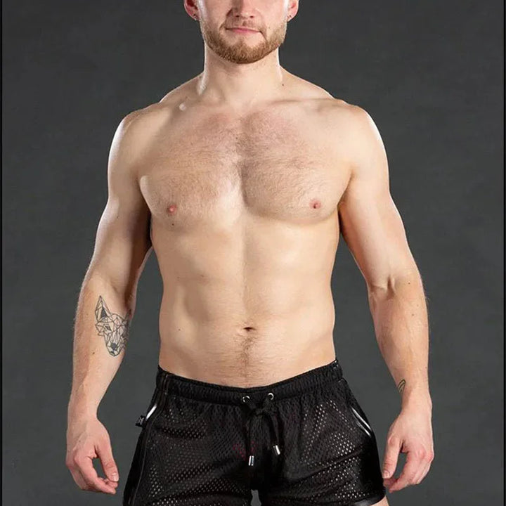 Men Shorts Sport Cool Running Shorts Quick Dry Grid summer Workout Short Pants Breathable Men Fashion Training Swim Beach Shorts