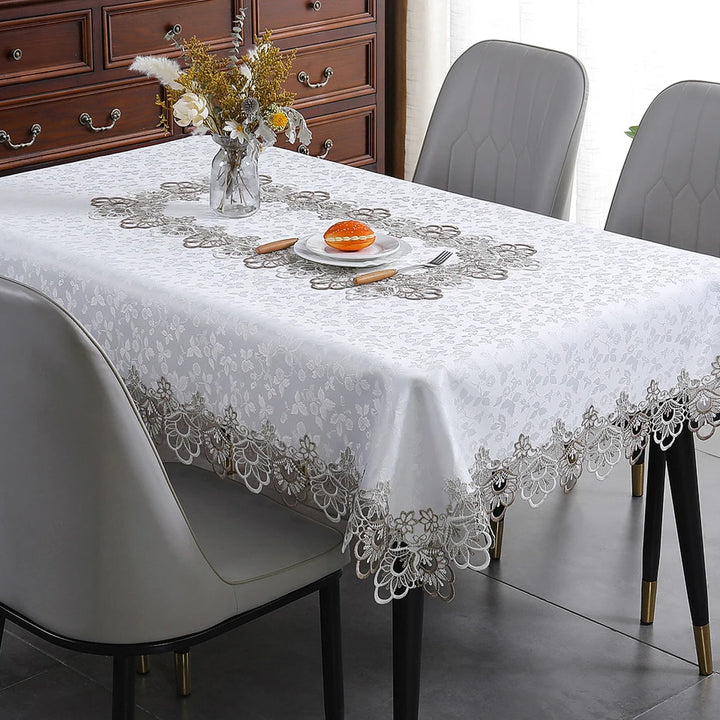 Elegance for Every Occasion
This white floral lace embroidered tablecloth adds a touch of sophistication to any setting. Waterproof, versatile, and perfect for dining tables, weddings, or home décor. ✨🍽️