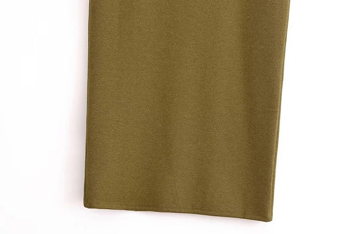 MUJER Pleated Midi Dress for Women Sleeveless Long Dress Vintage Party Buckle Office