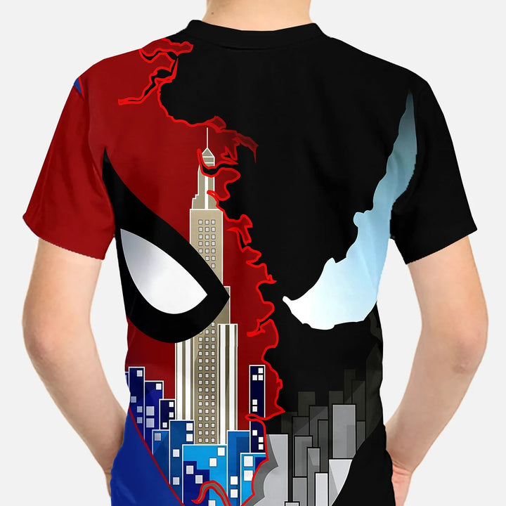 Marvels Venom Print Baby Clothing 5 to 14 Years Male Outdoor Clothes for Children Boy Girl Child T-Shirt Top Shirts