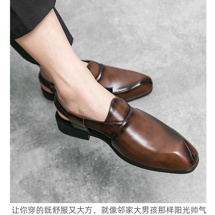 Men Minimalist Slingback Dress Shoes Business Office Dress Shoes