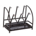 6 Slot Mug Drying Rack Non Slip Silicone Cup Organizer for Kitchen Counter Modern Steel Dish Drainer with Water Catcher Tray