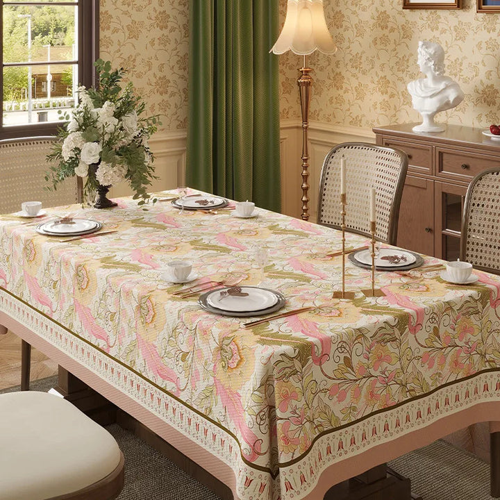 Table Cloth Waterproof Light Luxury Dining Table Tablecloth Rectangular Household Tea Table Cloth American Style Countryside