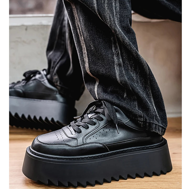 Small White Shoes, Men's New Increase Platform Shoes 2025 Spring Retro Trend Platform Shoes