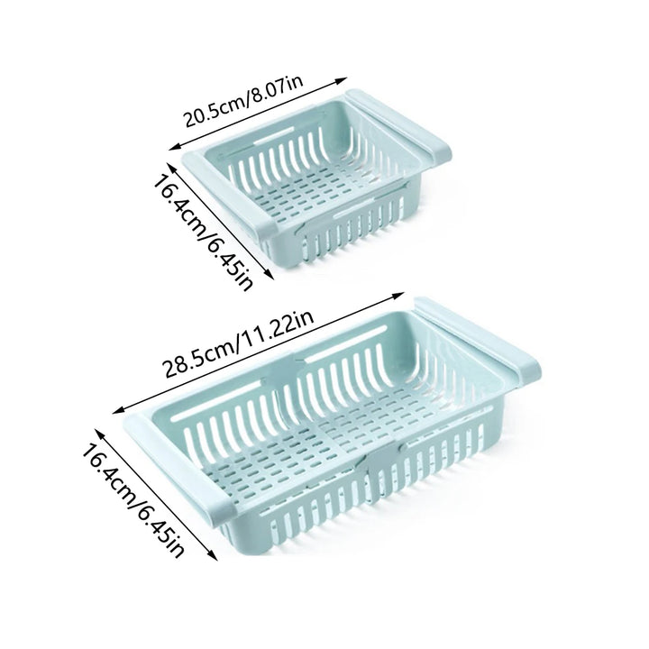 Maximize Your Fridge Space!
🧊 Say goodbye to clutter with this retractable, multi-functional storage rack. Perfect for organizing fruits, veggies, snacks & more.
💦 Built-in drain keeps everything fresh and dry.
✨ Slide, store, and save space instantly!