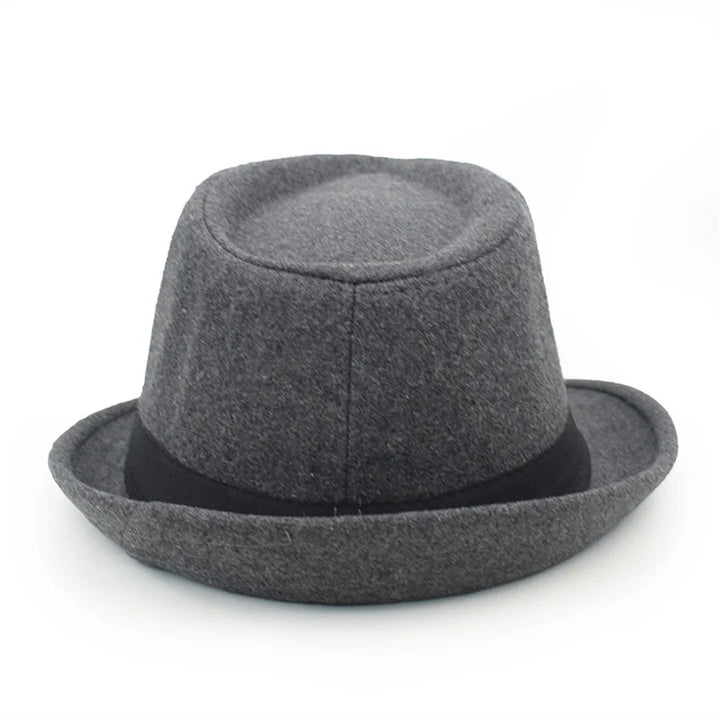 Unisex British Felt Jazz Hats For Middle Aged Men Bucket Hat Wool Fedoras Hat Autumn Winter Gentlemen Wedding Party Magic Caps