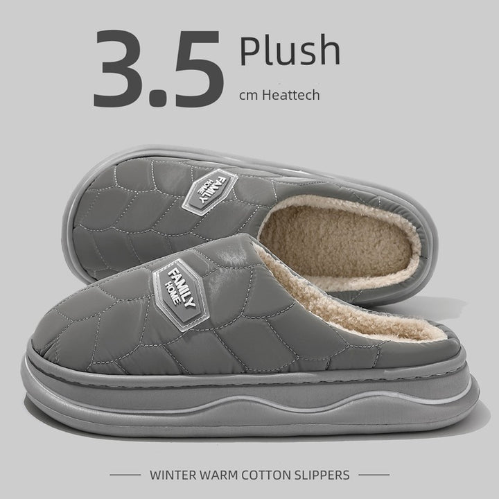Waterproof Cotton Slippers Men Autumn and Winter 2025 New Arrival Indoor Home Non-Slip down Heattech Cotton Slippers Men's Winter