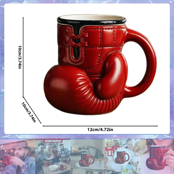 Boxing Glove Mug Sports Themed Mugs Funny Water Cup Coffee Desktop Container Kitchen Drinkware with Handle Creative Home Gifts