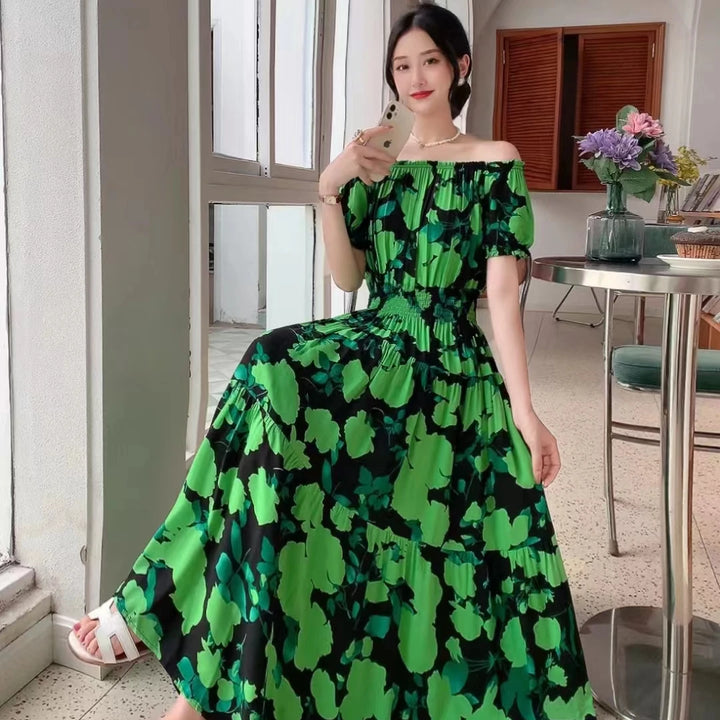 Vestidos Para Mujer Maxi Long Dress native stamps Bohemian Boho Cotton Floral Vintage casual.
