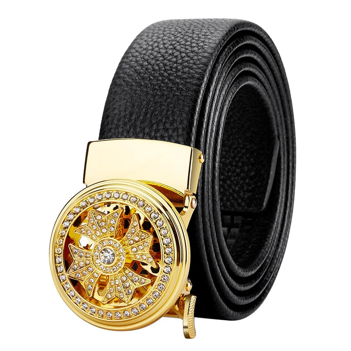 Men's Belt Leather Men Belts Waistband Automatic Belt for Man Mens Male Genuine Waist belts Business belts