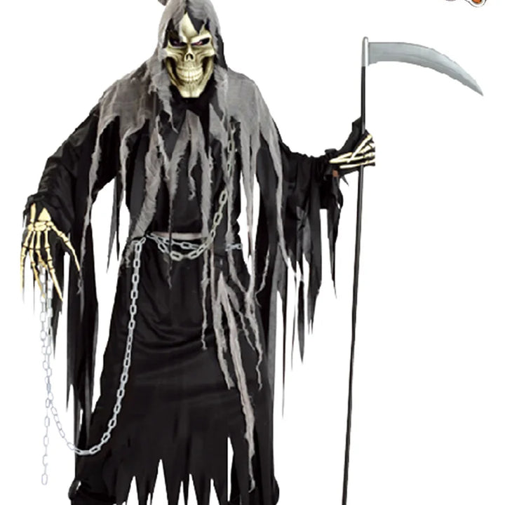 Halloween skeleton ghost cosplay costume adult horror death god costume cosplay robe costume cosplay fancy costume