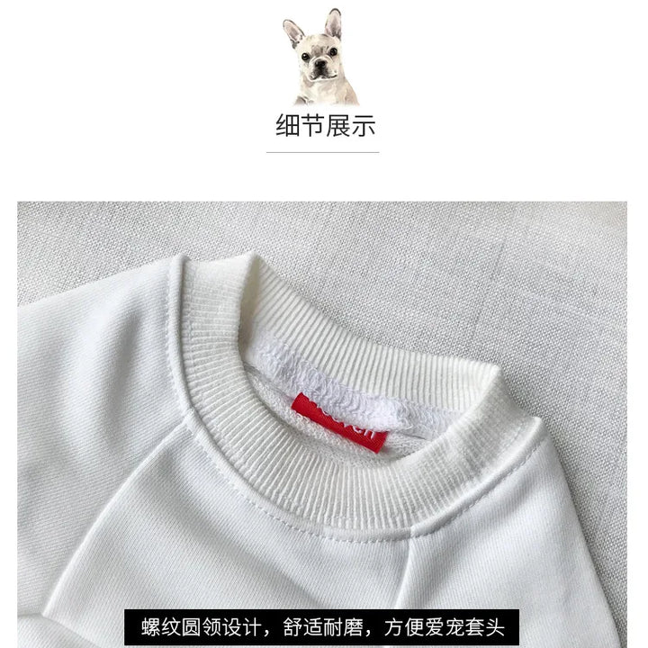 Pet Clothes  Dog Clothes Parent-child Wear Spring and Autumn Korean Version Printing Pure Cotton Two Colors Seven Sizes